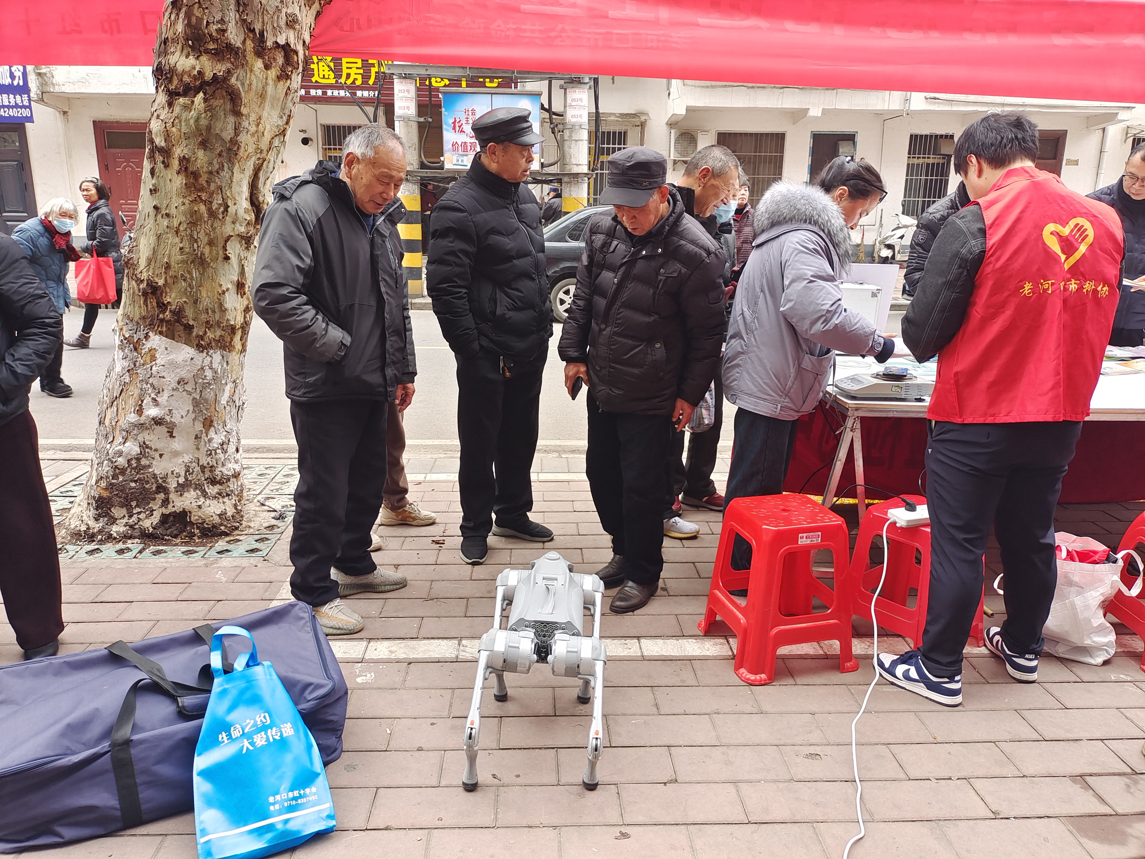 老河口市科协：机器狗&ldquo;萌&rdquo;动社区 科普志愿服务暖人心